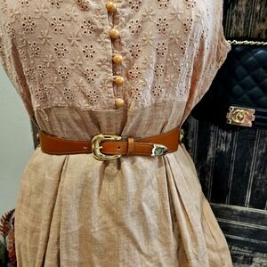 Rare Christian Dior camel brown leather belt. Beautiful quality leather.  SMALL